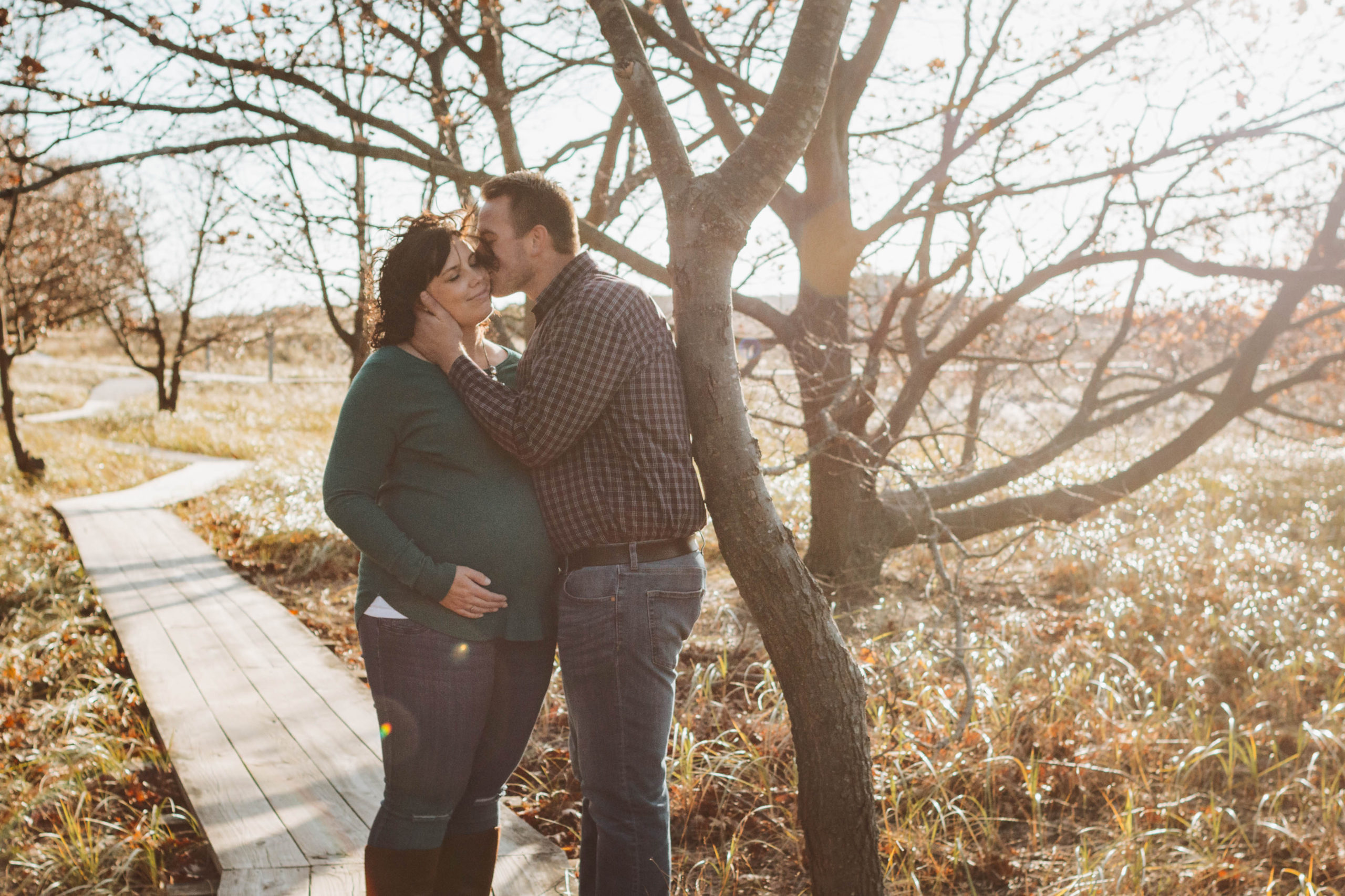 Maternity photography at Rosy Mound Natural Area in Grand Haven, Michigan.