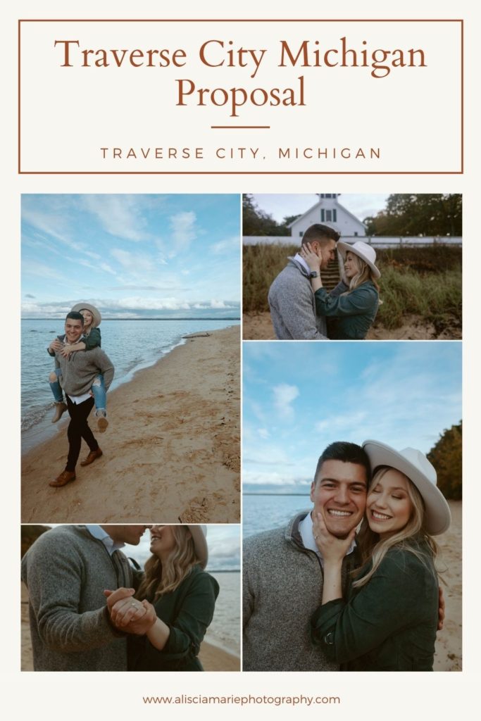 Traverse City Michigan proposal at Mission Point Lighthouse.